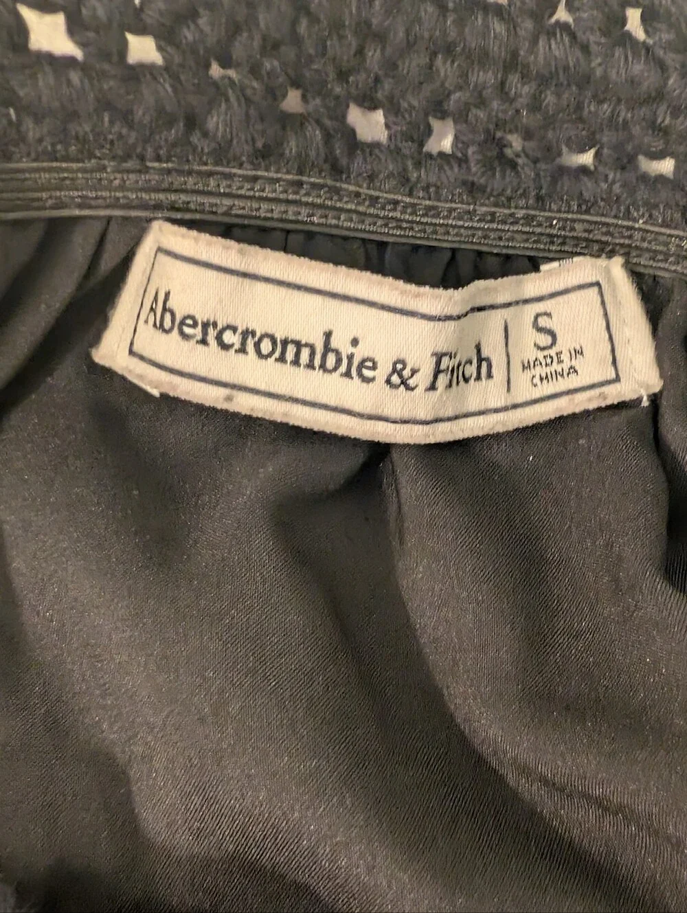 Abercrombie & Fitch Blk Crochet Halter Maxi Dress S Boho Festival Fairycore Y2K